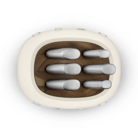 SMEG Knife Block Set, Cream