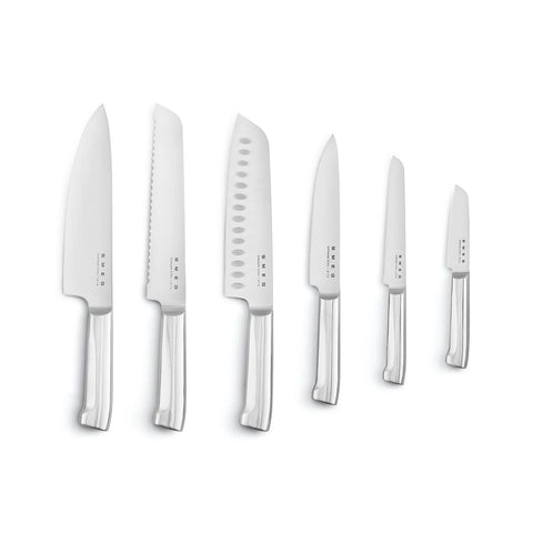 SMEG Knife Block Set, White