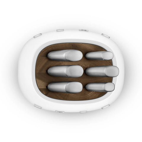 SMEG Knife Block Set, White