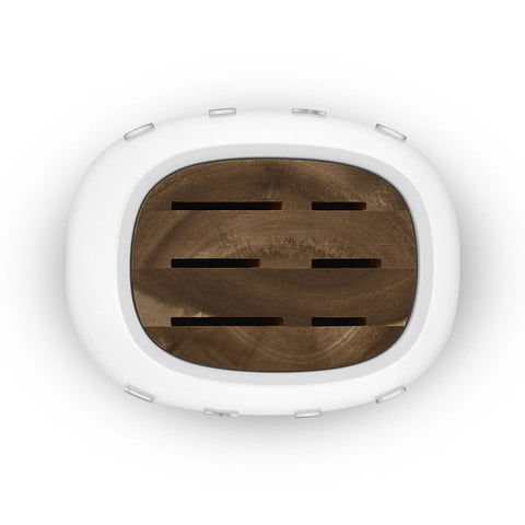 SMEG Knife Block Set, White