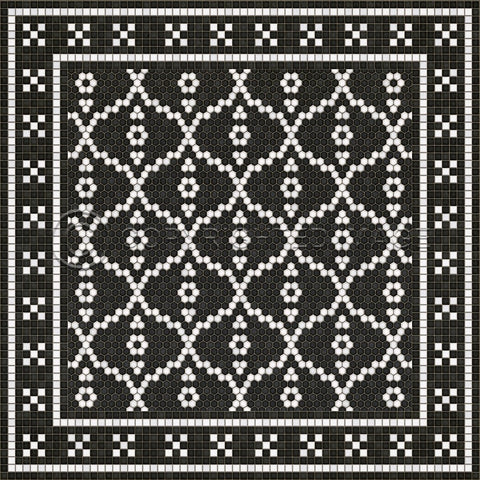 Mosaic F "Kingsbridge Road" Vinyl Floorcloth - Spicher & Co.