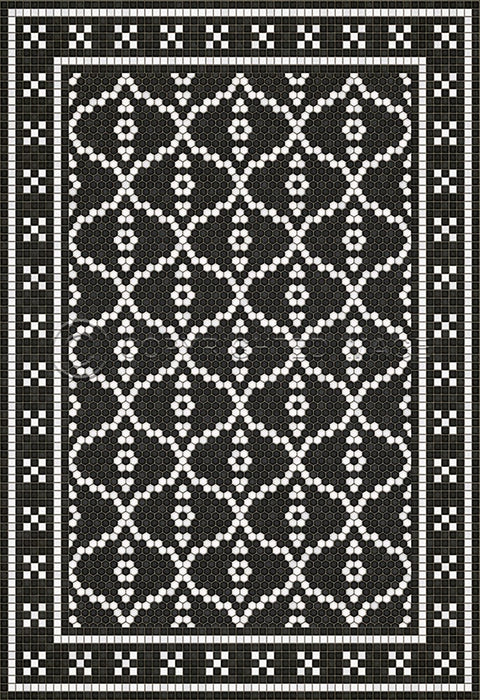 Mosaic F "Kingsbridge Road" Vinyl Floorcloth - Spicher & Co.