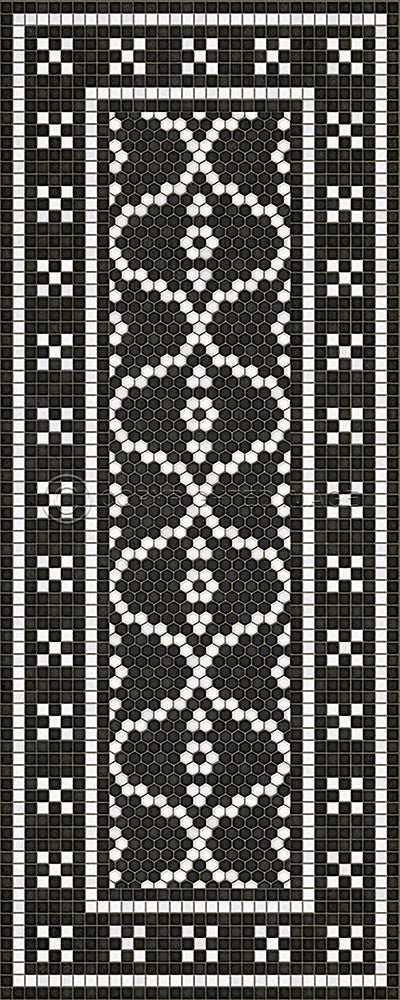 Mosaic F "Kingsbridge Road" Vinyl Floorcloth - Spicher & Co.