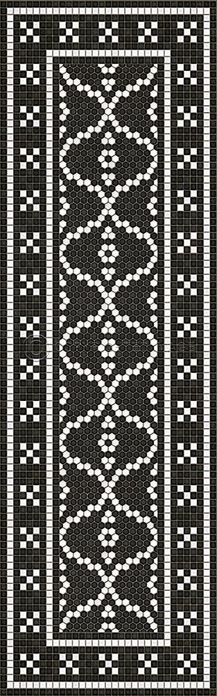 Mosaic F "Kingsbridge Road" Vinyl Floorcloth - Spicher & Co.