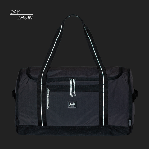 Kaine Ripstop Reflective Duffle, Black/Black - Herschel Supply Co.