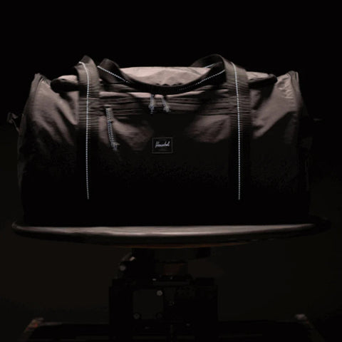 Kaine Ripstop Reflective Duffle, Black/Black - Herschel Supply Co.