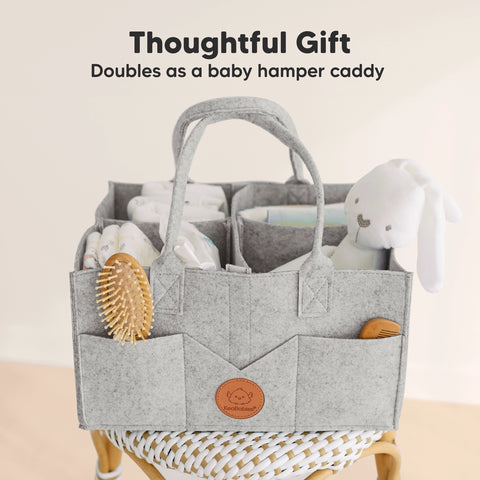 KeaBabies Original Diaper Caddy - Classic Gray