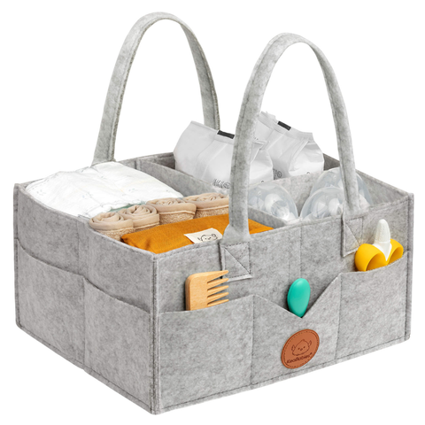 KeaBabies Original Diaper Caddy - Classic Gray