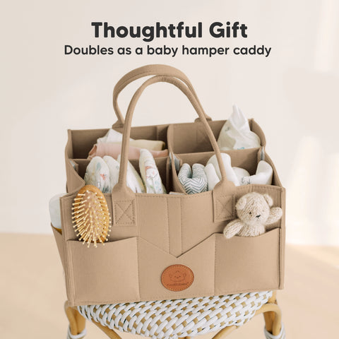 KeaBabies Original Diaper Caddy - Taupe