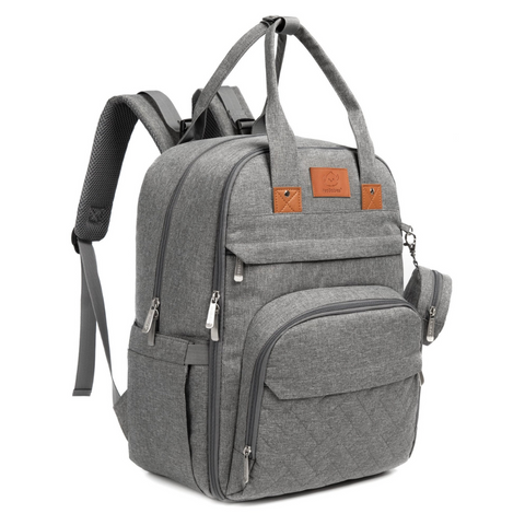 KeaBabies Rove Diaper Backpack - Classic Gray