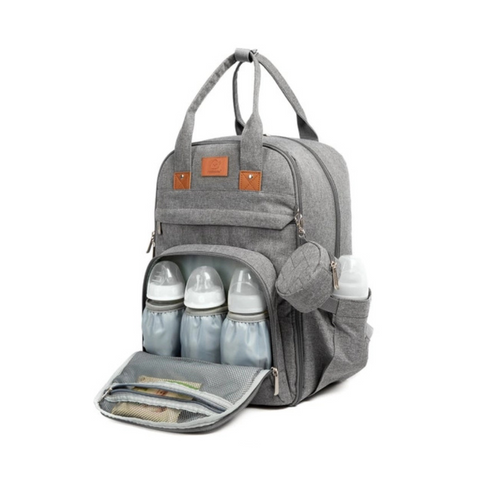KeaBabies Rove Diaper Backpack - Classic Gray