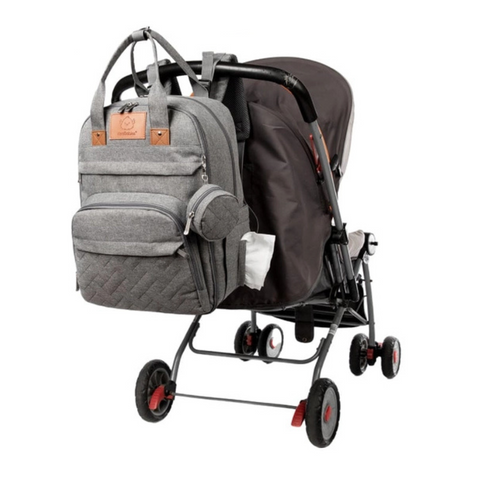 KeaBabies Rove Diaper Backpack - Classic Gray