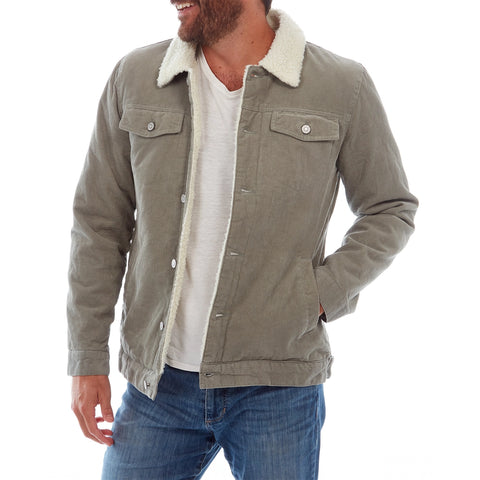 Kolton Corduroy Trucker Jacket - Jade