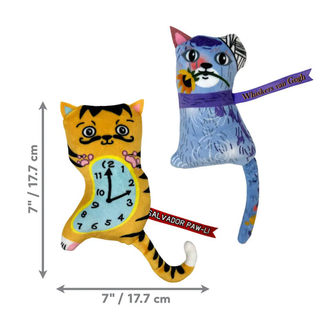 Kong® Artz Dali / Van Gogh Cat Toy 2pk