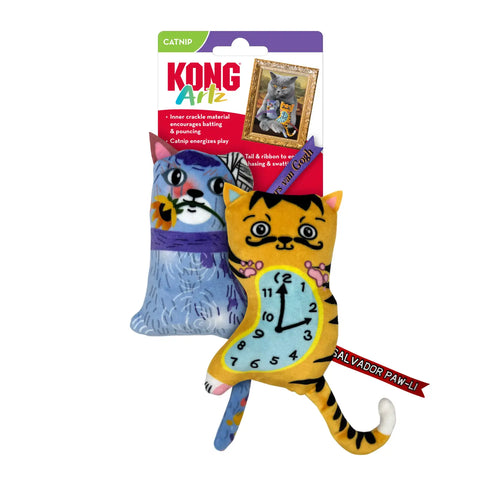 Kong® Artz Dali / Van Gogh Cat Toy 2pk