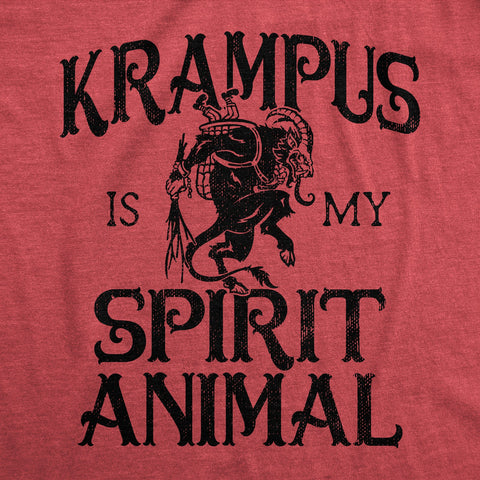 Krampus Is My Spirit Animal Tee - Heather Red