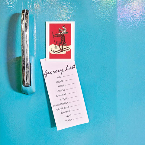 Krampus On Skis Magnet
