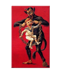 Krampus With Child Magnet