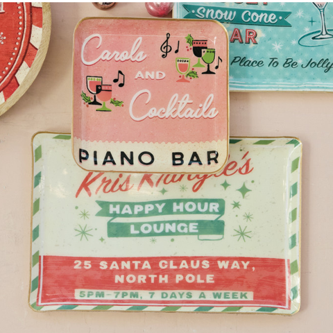 Kris Kringle's Happy Hour Lounge Enamel Tray