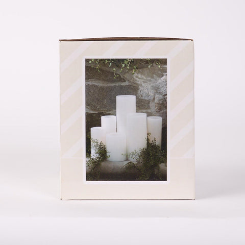 LED Wax Dripping Pillar Candle, 4" x 5"