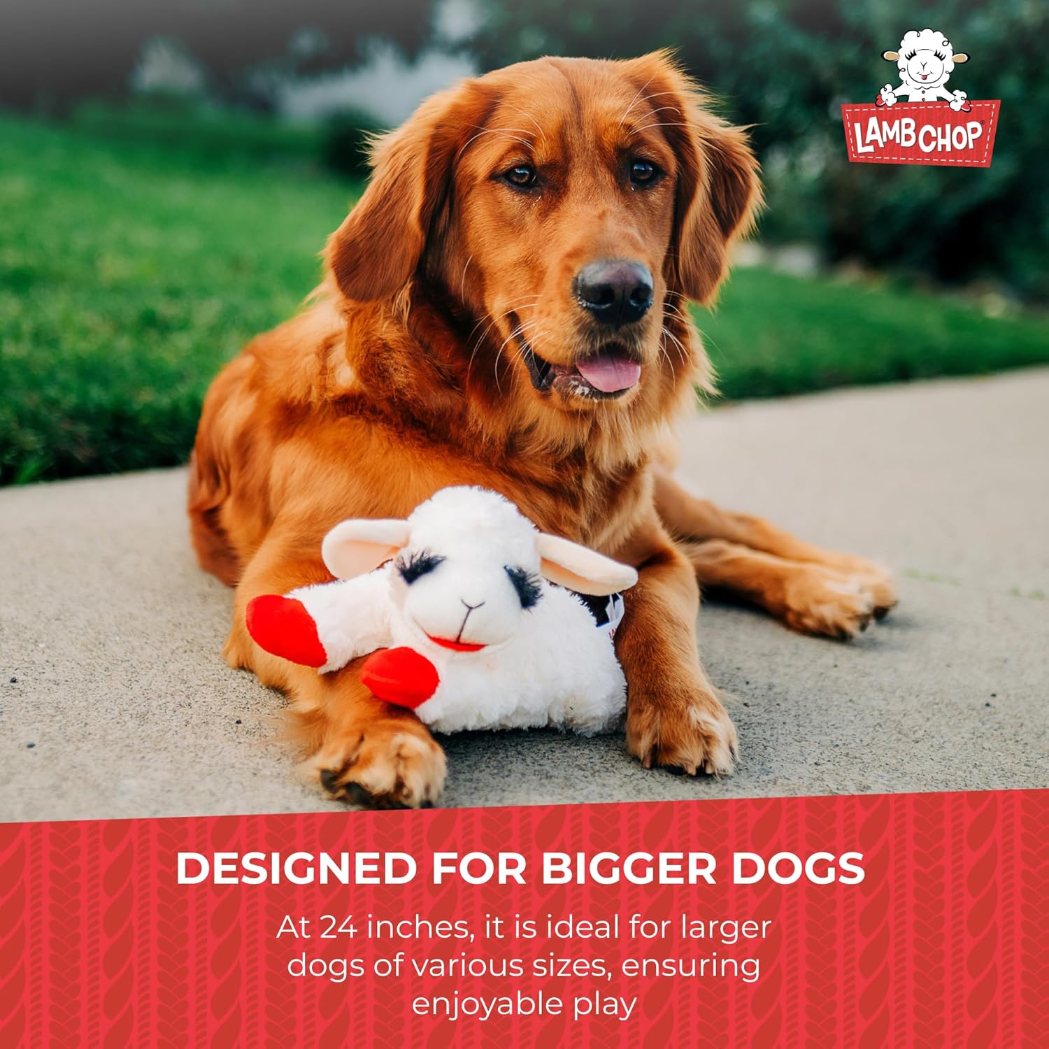 Lamb Chop Plush Dog Toy Jumbo 24