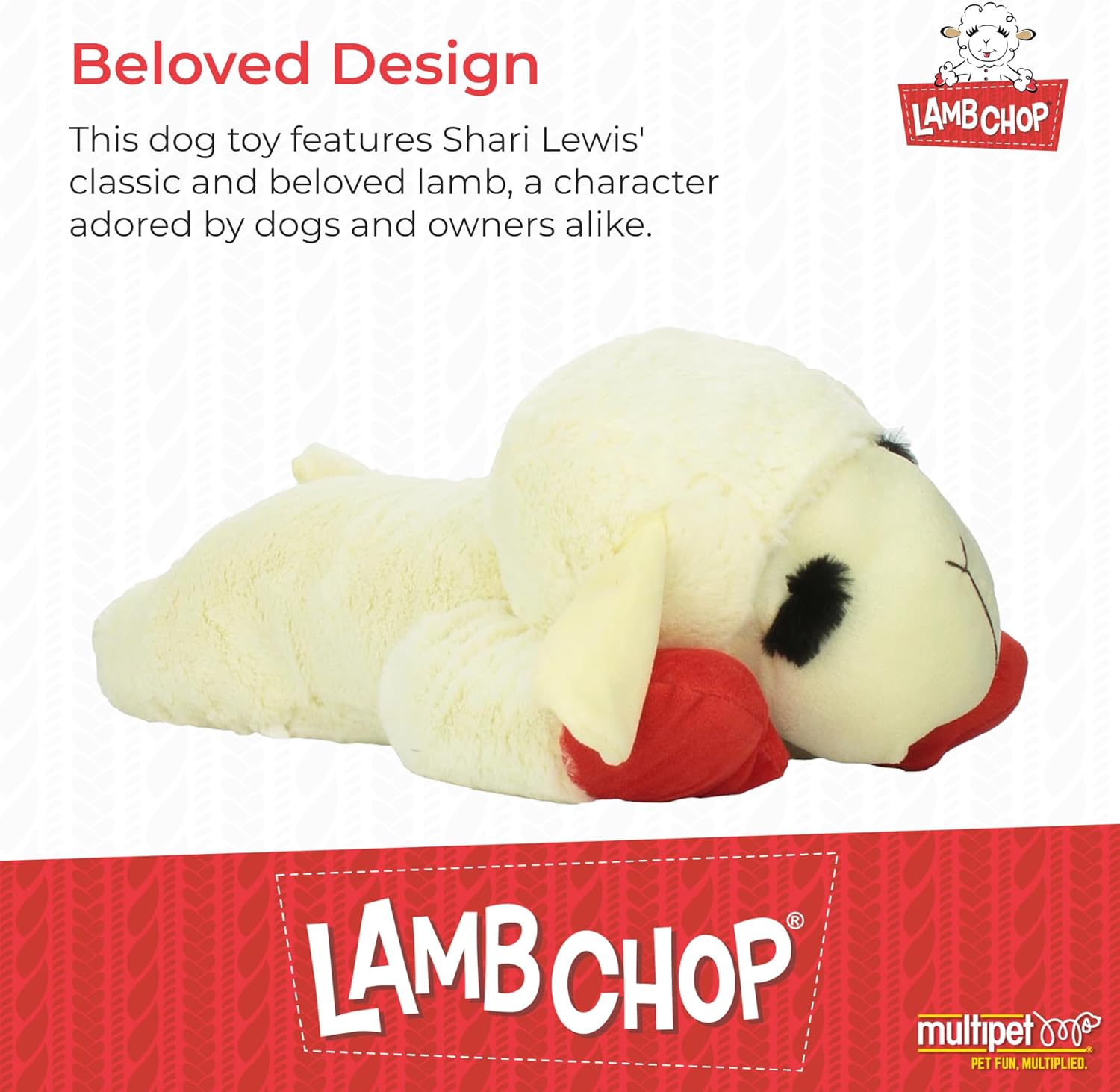 Lamb Chop Plush Dog Toy Jumbo 24