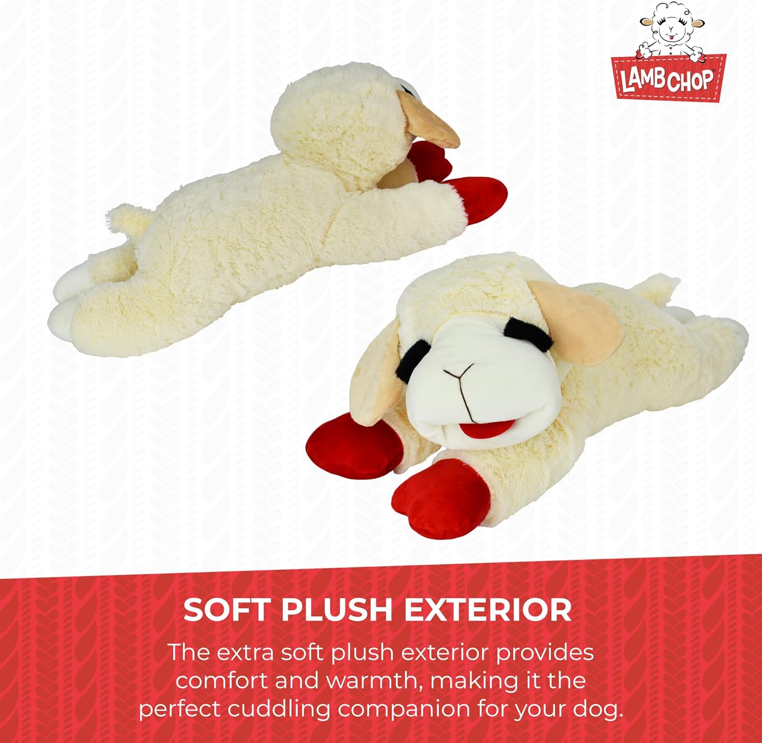 Lamb Chop Plush Dog Toy Jumbo 24