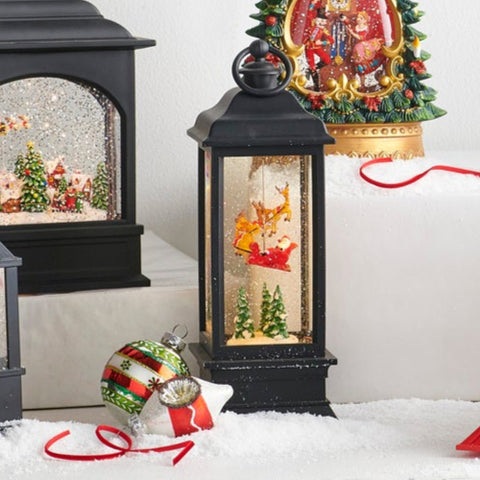Santa Flying Animated Water Lantern
