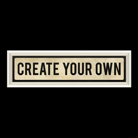 Create Your Own Street Sign Wall Art, White  - Spicher & Co.