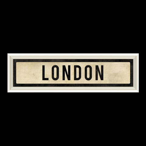 London Street Sign Wall Art, White - Spicher & Co.