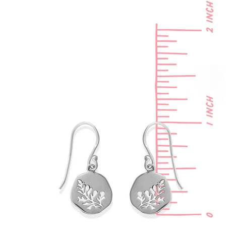 Leaf Cut-Out Dangle Earrings