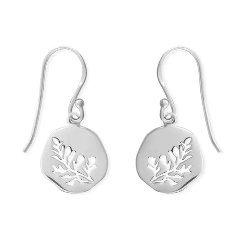 Leaf Cut-Out Dangle Earrings