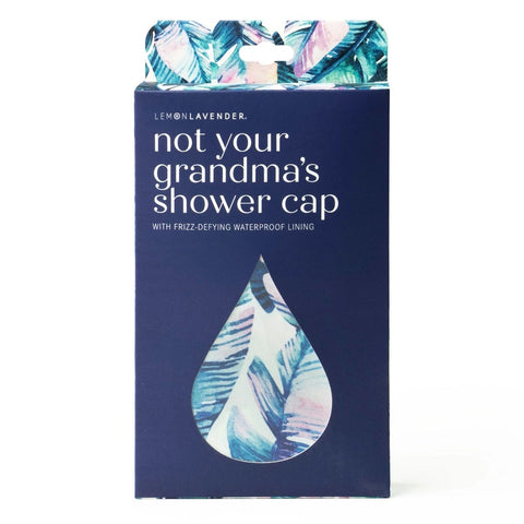 Lemon Lavender® Not Your Grandma's Shower Cap - Palm Leaves