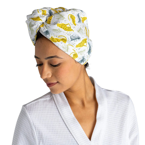 Lemon Lavender® Plot Twist Turbo Towel - Leopard