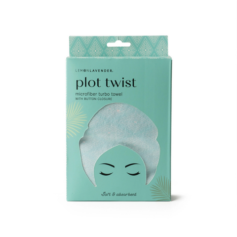 Lemon Lavender® Plot Twist Turbo Towel - Aqua Diamonds