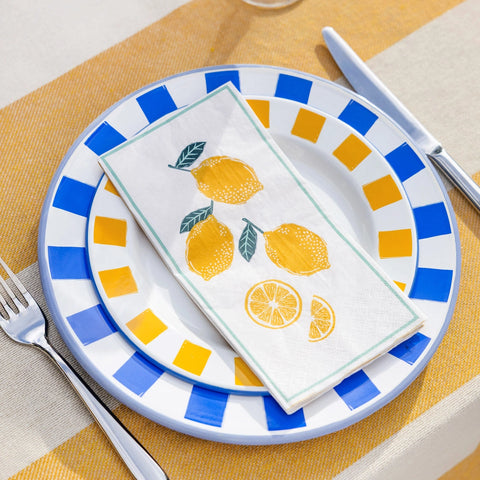 Lemon Long Paper Napkins