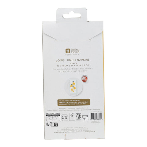 Lemon Long Paper Napkins