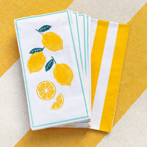 Lemon Long Paper Napkins