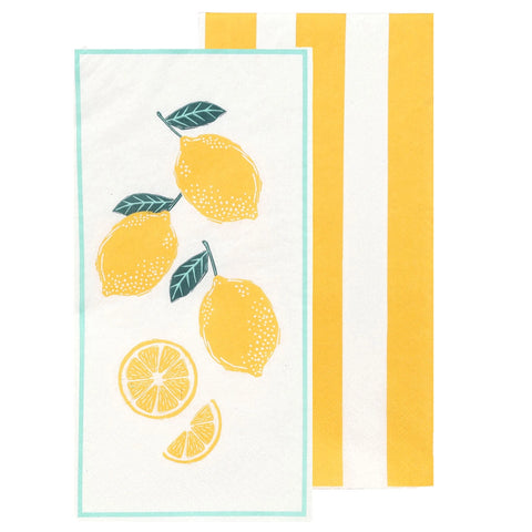 Lemon Long Paper Napkins