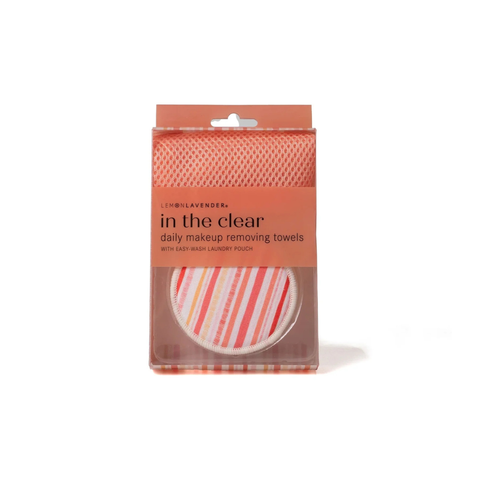 Lemon Lavender® In the Clear Make-Up Remover Rounds - Coral Pouch