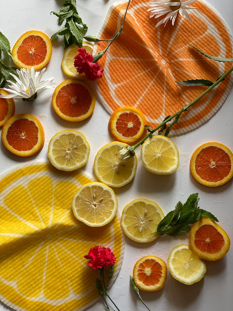 Swedish Dish Cloth - Lemon Round