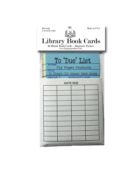 Library Book Cards Set