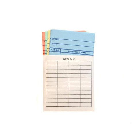 Library Book Cards Set