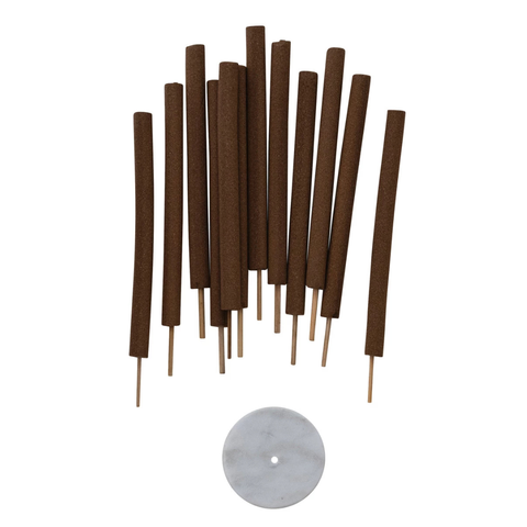Oud & Rose Incense Sticks + Marble Holder