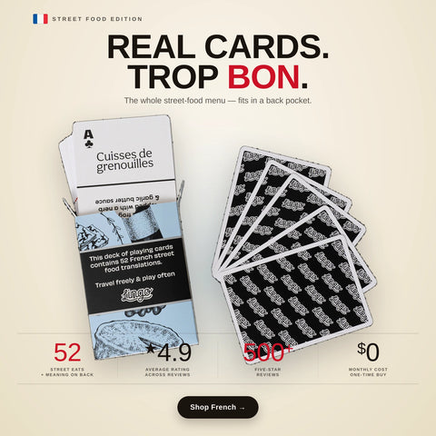 Lingo Playing Cards - French Street Food