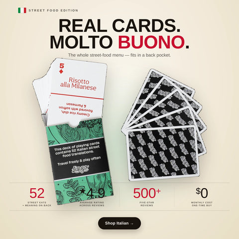 Lingo Playing Cards - Italian Street Food