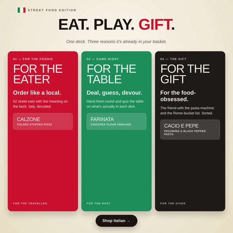 Lingo Playing Cards - Italian Street Food