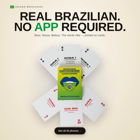 Lingo Playing Cards Gift Tin - Brazilian Portuguese