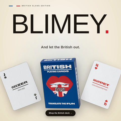 Lingo Playing Cards Gift Tin - British Slang