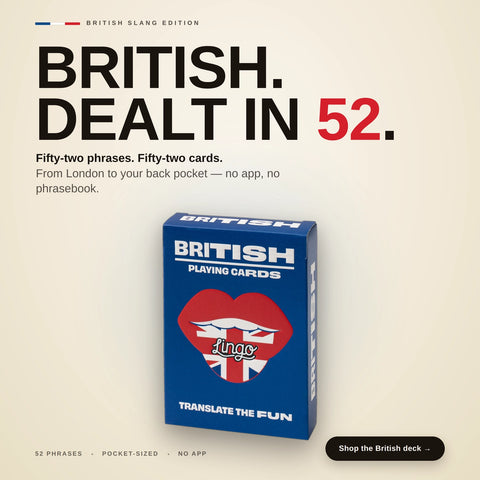 Lingo Playing Cards Gift Tin - British Slang